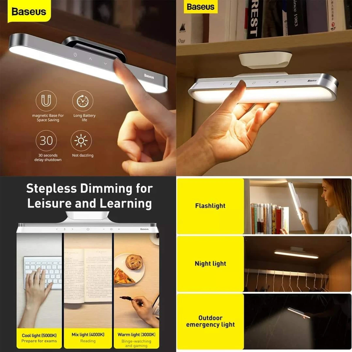 Baseus Magnetic Stepless Dimming Charging Desk Lamp Pro