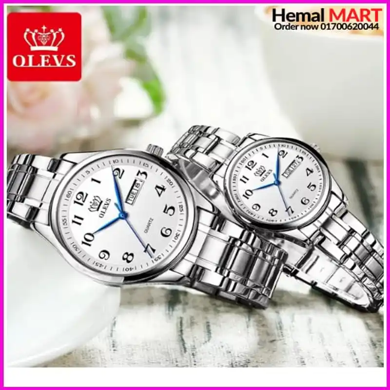 Olevs Watch Men Fashion Sports Quartz Full Steel Gold Business Mens Watches