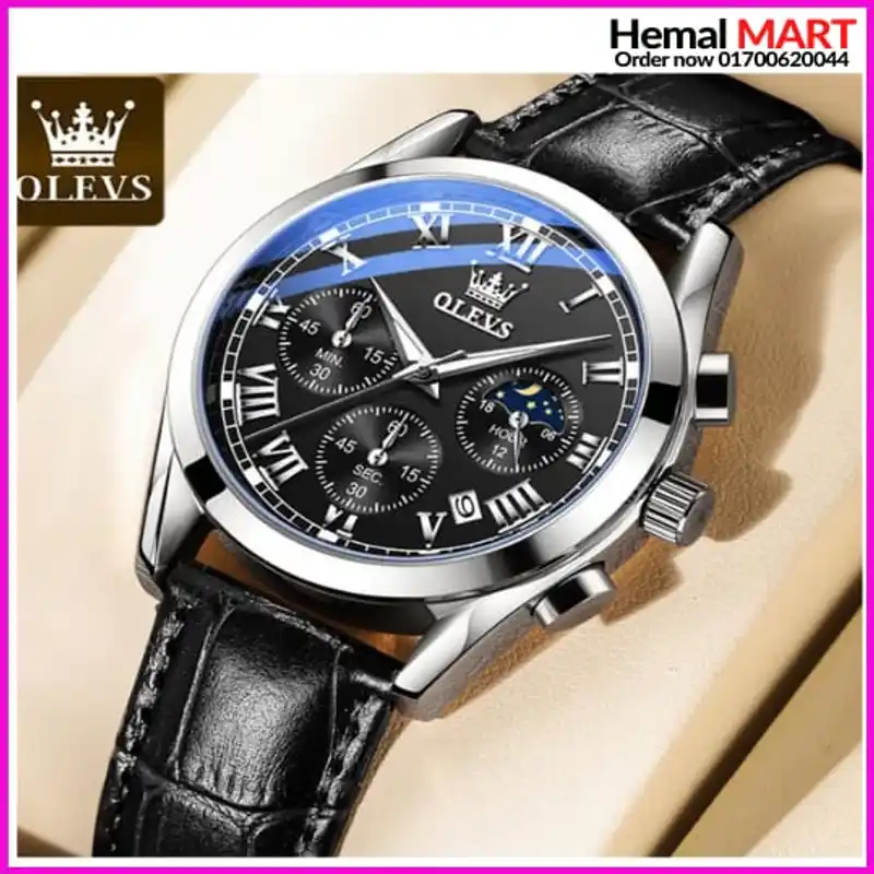 Olevs Watch Men Fashion Sports Quartz Full Steel Gold Business Mens Watches