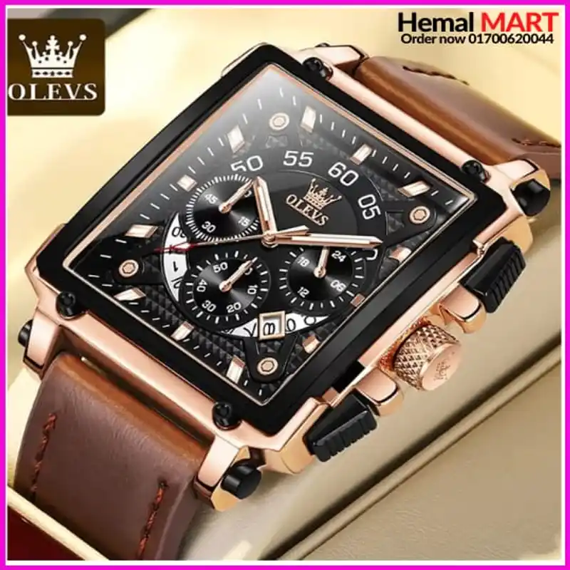 Olevs Watch Men Fashion Sports Quartz Full Steel Gold Business Mens Watches