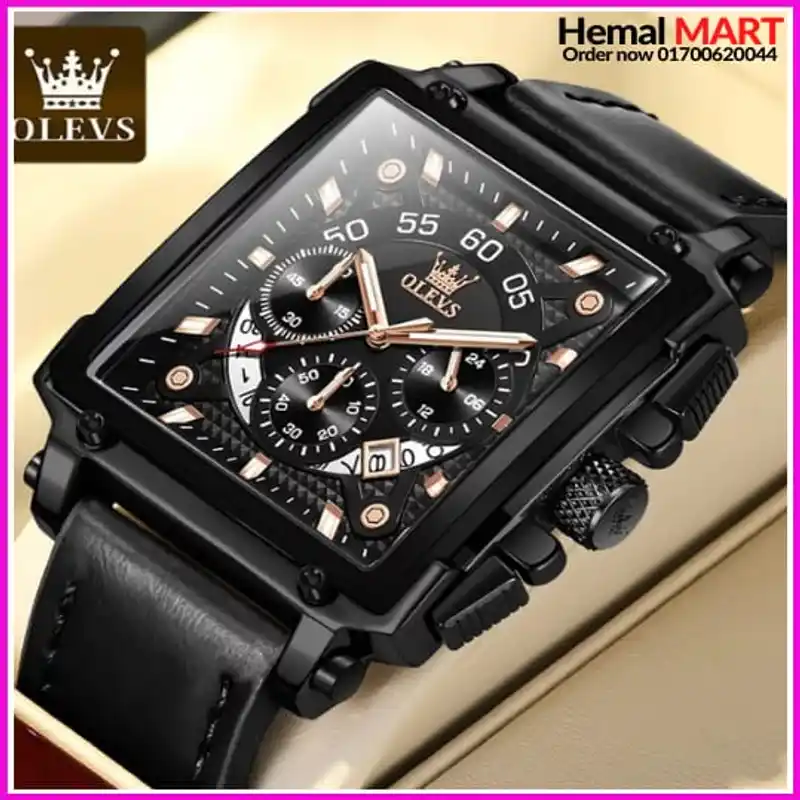 Olevs Watch Men Fashion Sports Quartz Full Steel Gold Business Mens Watches