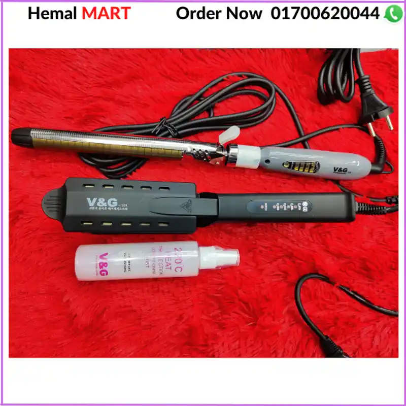 HAIR STRAIGHTENER,HAIR CURLER COMBO