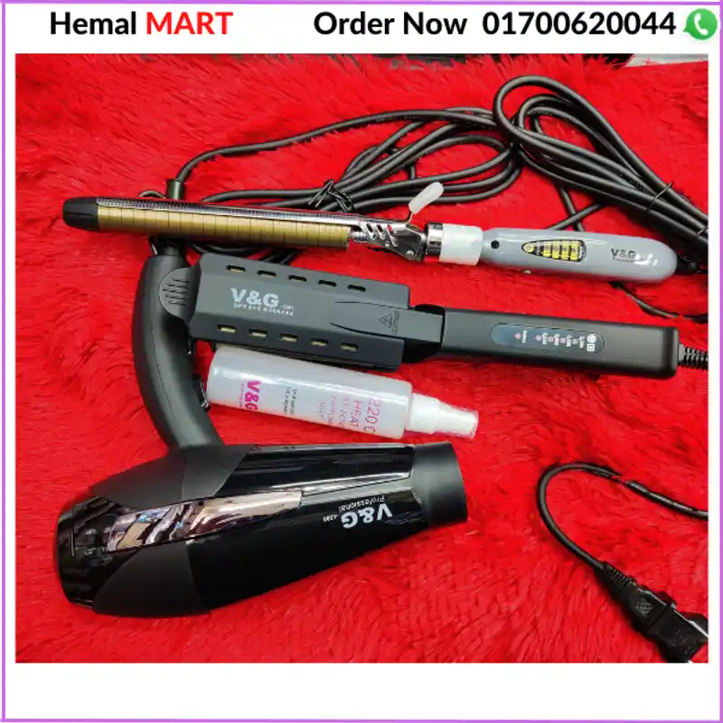 HAIR STRAIGHTENER,HAIR CURLER, HAIR DRYER & HAIR CRIMPE সেরা Combo