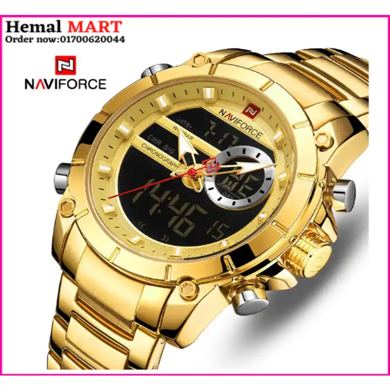 naviforce watch gold