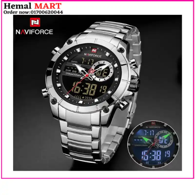 NAVIFORCE NF9163 - Fashion Military Dual-Time Watch