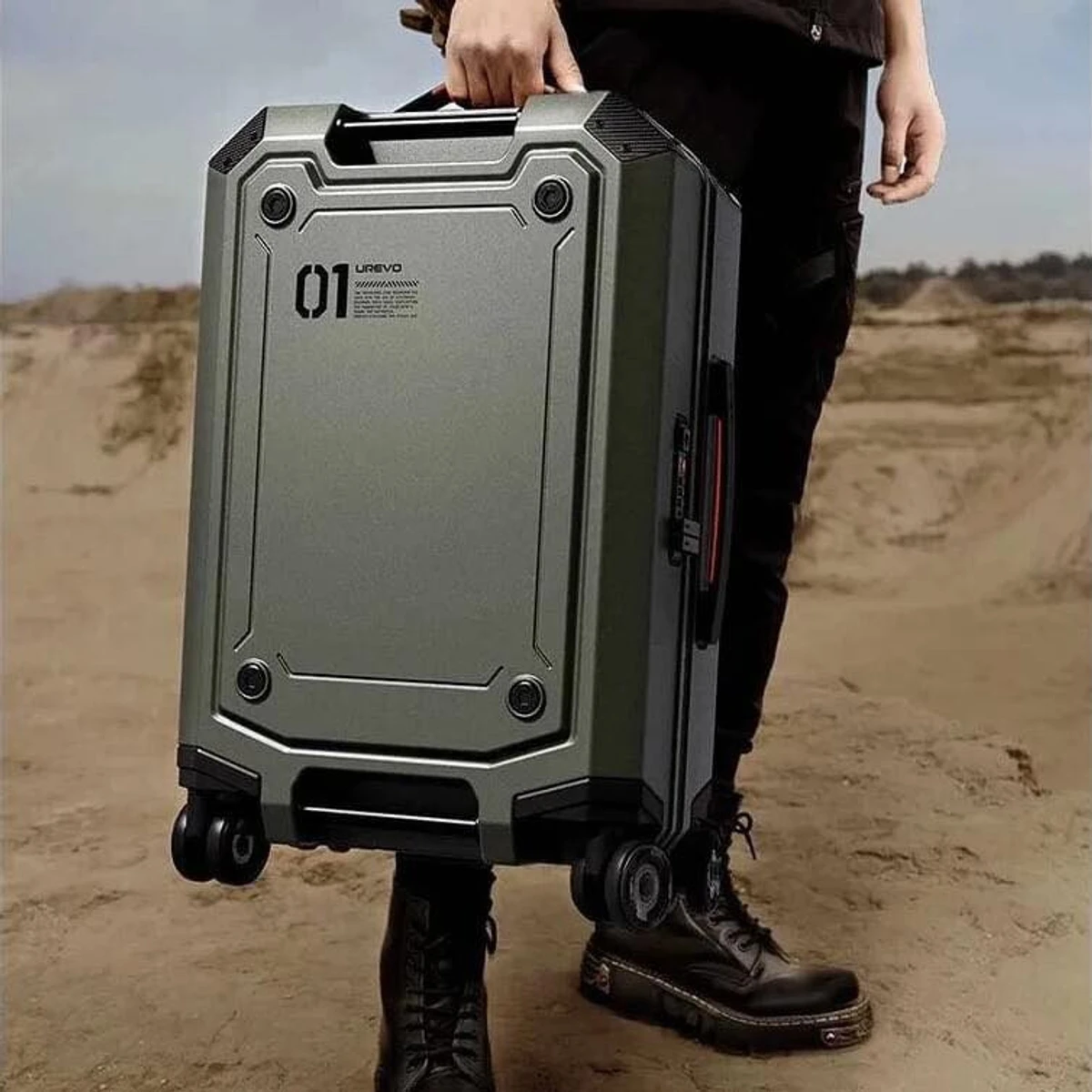 UREVO Luggage Suitcase 20 inch TSA Lock Password luggage Travel Suitcase ( black )